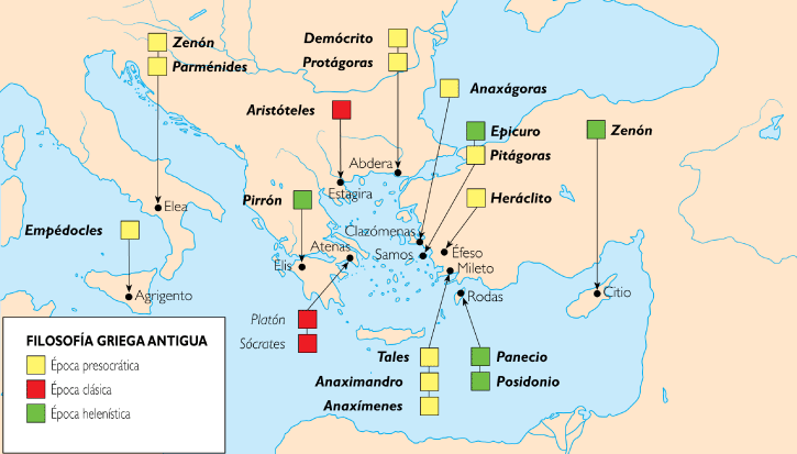 Resultado de imagen de mapa de la magna grecia con filosofos